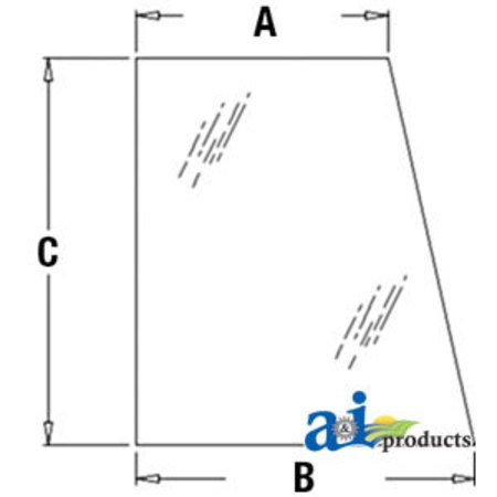 A & I PRODUCTS Glass, Door, Upper (RH) 38.5" x32" x6.5" A-394700A1